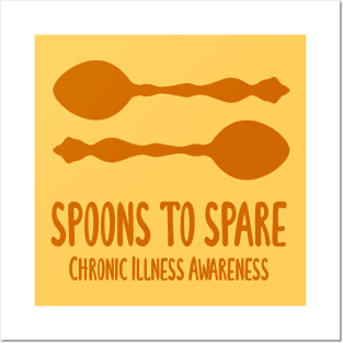 Spoons To Spare - Chronic Illness Awareness (Orange) Posters and Art